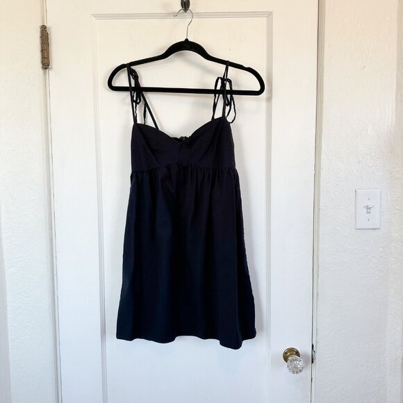 REFORMATION | Cox Mini 94% Cotton Sun Dress in Black sundress - Picture 3 of 7